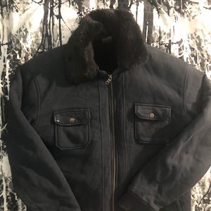 Armani exchange fur jacket